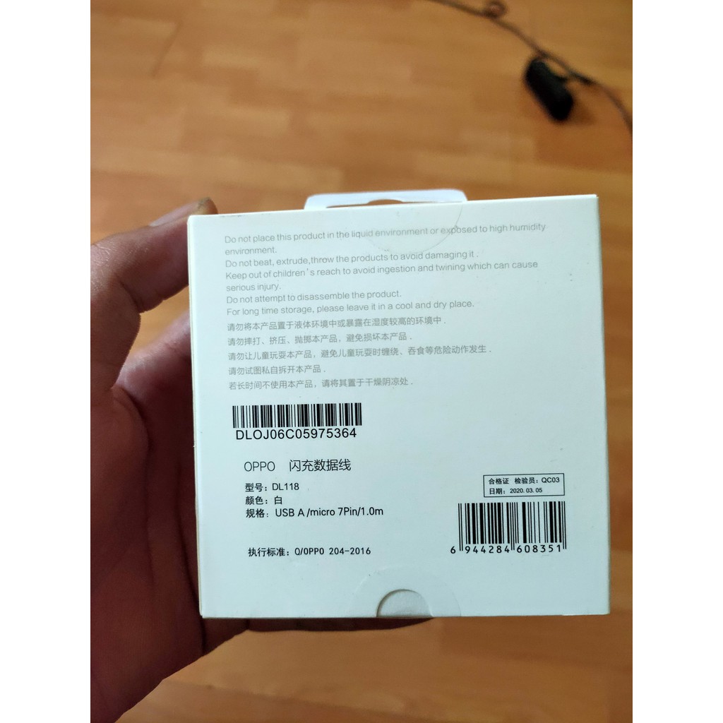 [ FREE SHIP ] Cáp Sạc OPPO Chính Hãng Hỗ Trợ Sạc Nhanh VOOC