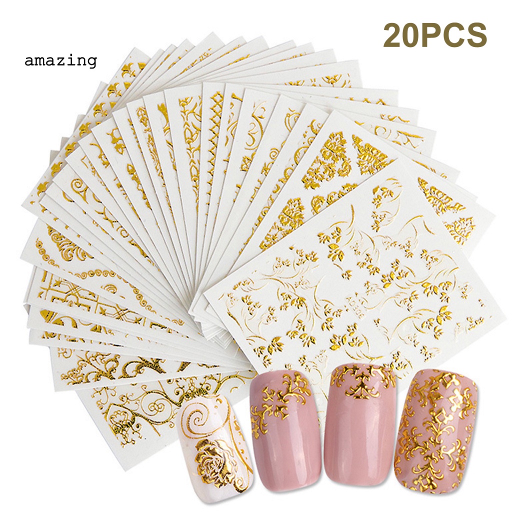 Nhãn Dán Trang Trí Móng Tay Chuyển Đổi Họa Tiết Hoa 3D Mỏng Thanh Lịch Dành Cho Nữ