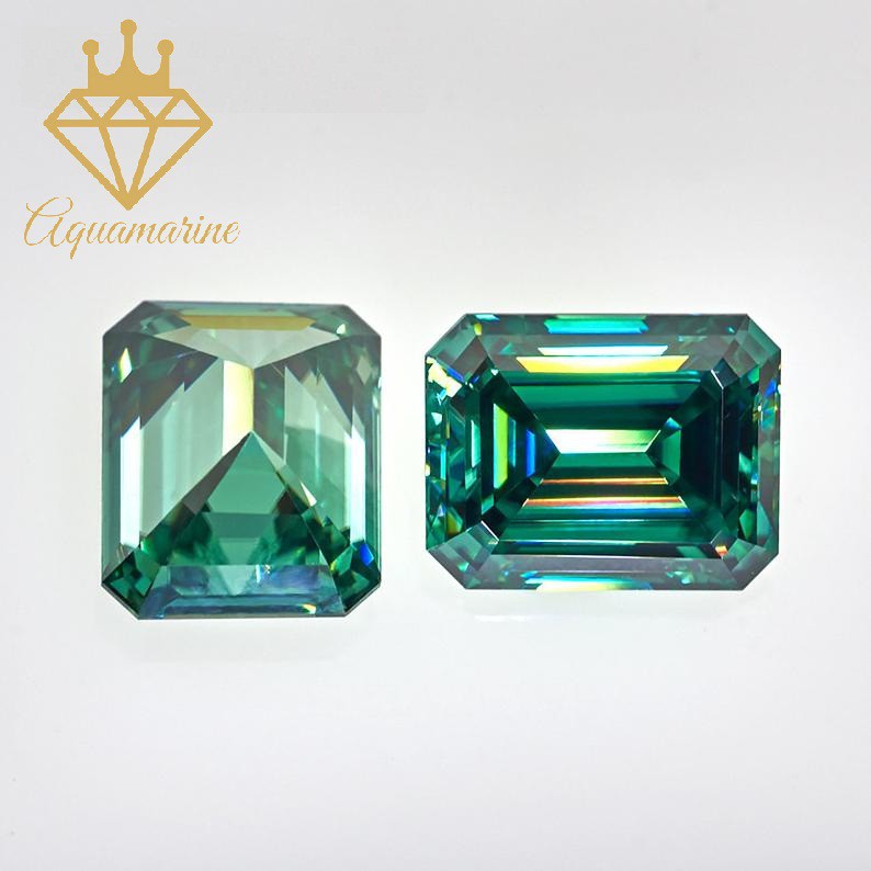 Kim cương nhân tạo Moissanite Emerald Green