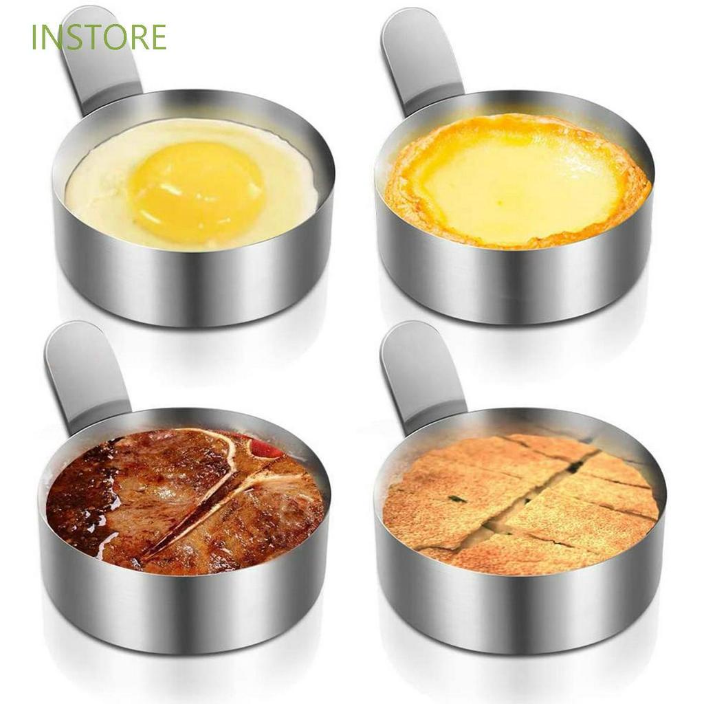 Set 2 / 4 Khuôn Chiên Trứng Chống Dính Bằng Thép Không Gỉ