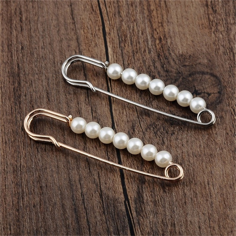 Ghim cài áo dạng chuỗi ngọc trai giả thời trang cho nam &amp; nữ