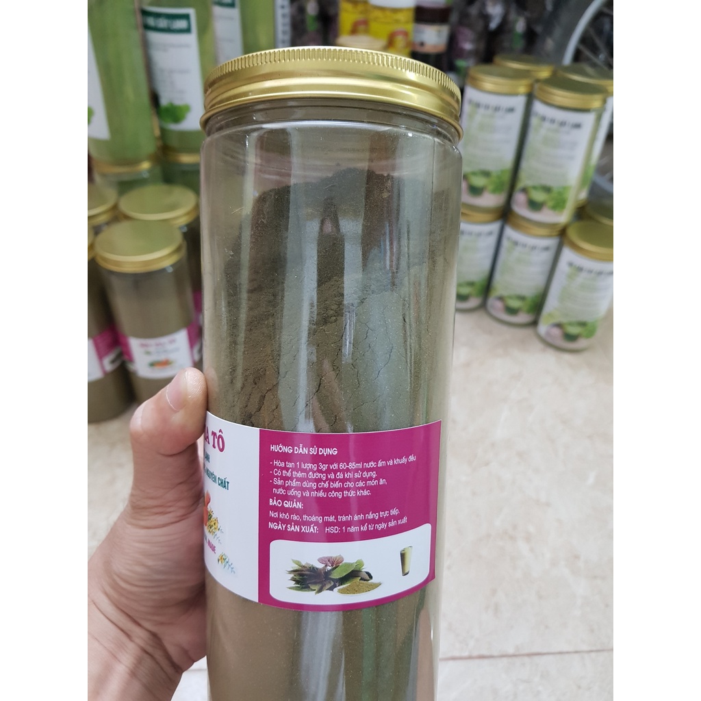 Bột tía tô sấy lạnh nguyên chất (Hộp sang trọng 500g), bột tía tô nguyên chất, hàng loại 1, chất lượng, uy tín