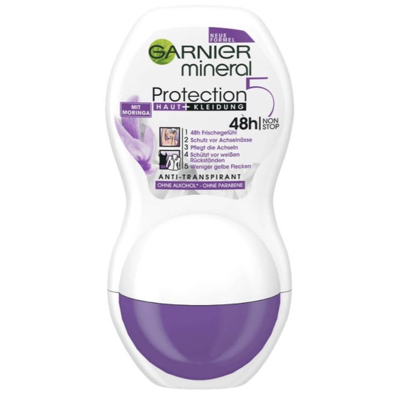 Lăn khử mùi Garnier Mineral 48h sáng da ngừa thâm, ngăn mồ hôi, 50ml - Hàng Đức chính hãng