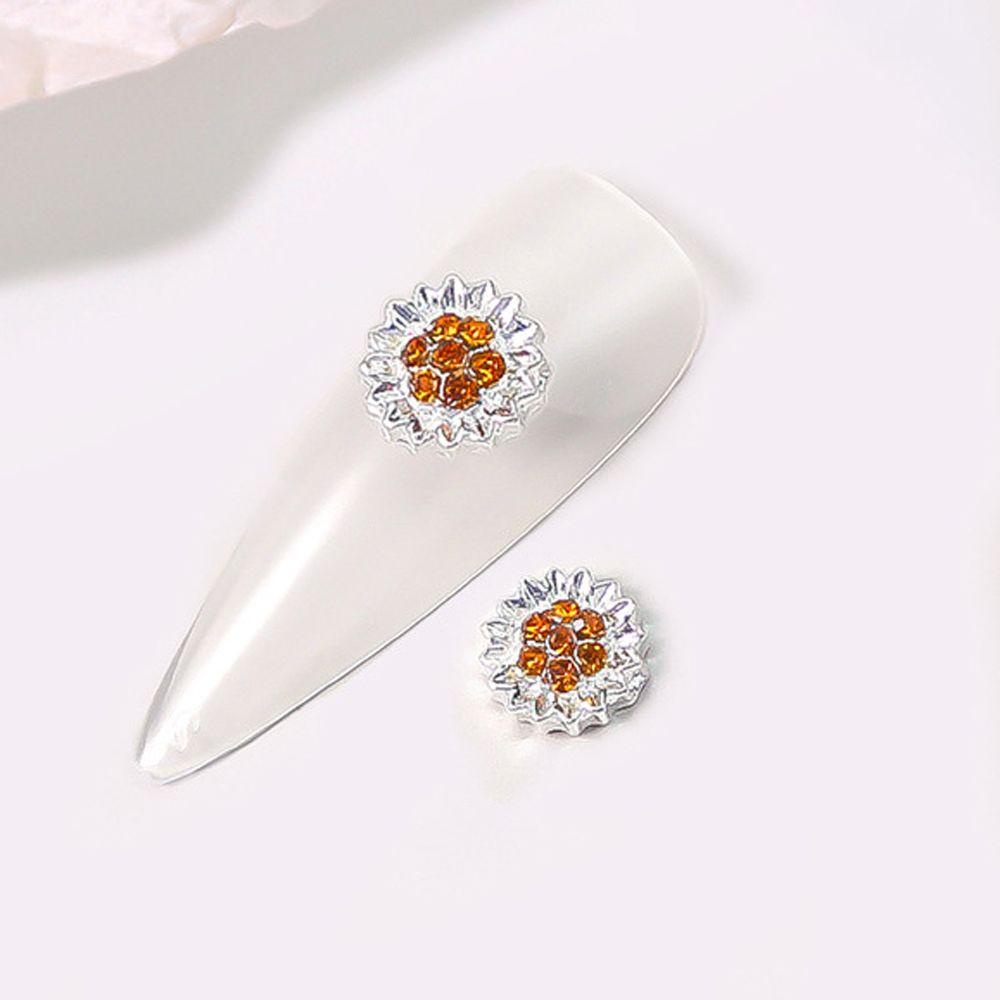 OCEANMAP Phụ Kiện Đá 3D Hình Hoa Lá Trang Trí Móng Tay Nghệ Thuật