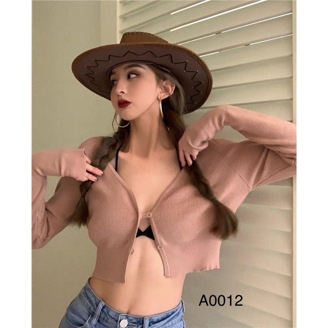 Áo len tay dài 2 nút