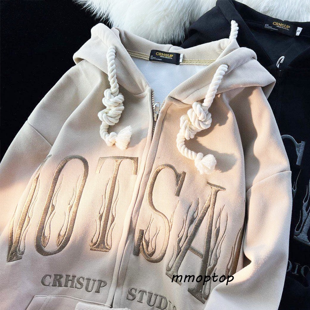 Jump_Áo Khoác Nỉ Lót Bông Hoodie Zip Khóa Kéo Mũ Hai Lớp Siêu Dày Dặn Hàng Quảng Châu Siêu Đẹp