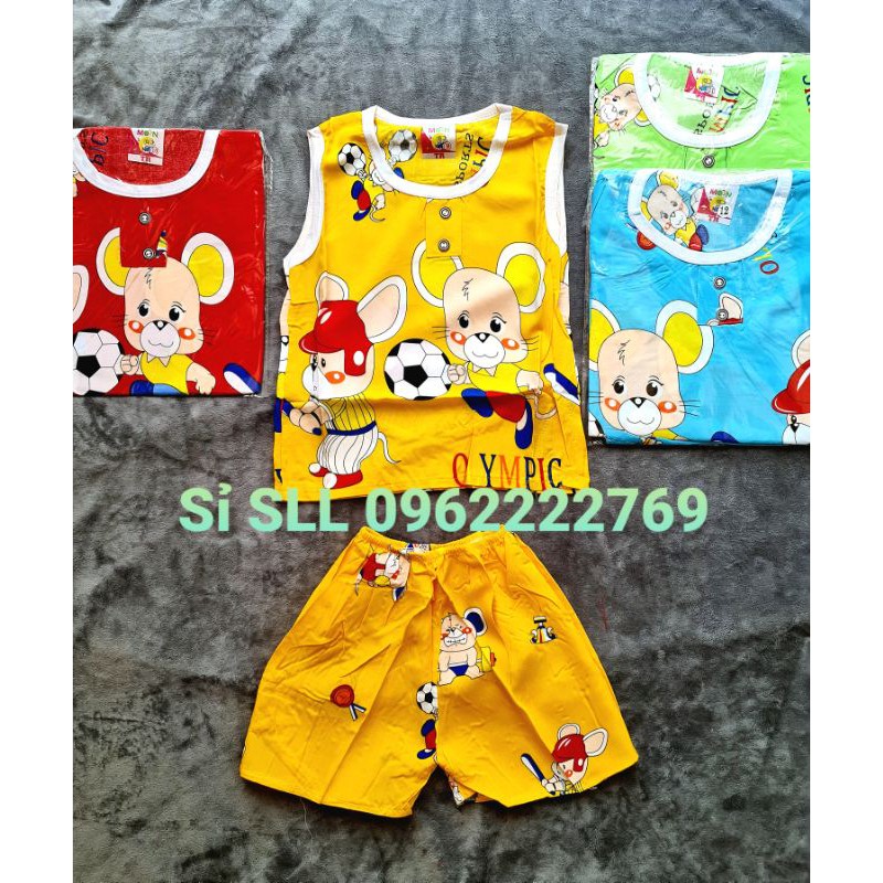 5-17kg Đồ Bộ Tôn Ba Lỗ Cực Mát Doraemon/Chú Chuột Cho Bé Trai.