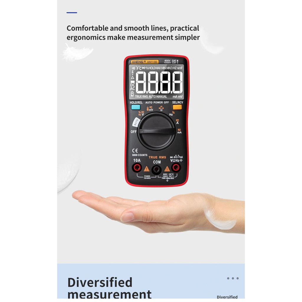 Đồng hồ vạn năng tự động ANENG AN113D