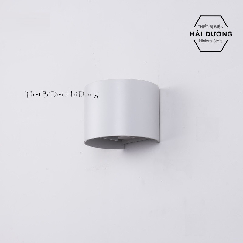 Combo Bộ 3 Đèn Tường Led Tròn Chống Nước Thân Nhôm 378 - 7w gắn tường cầu thang phòng khách cổng nhà sang trọng