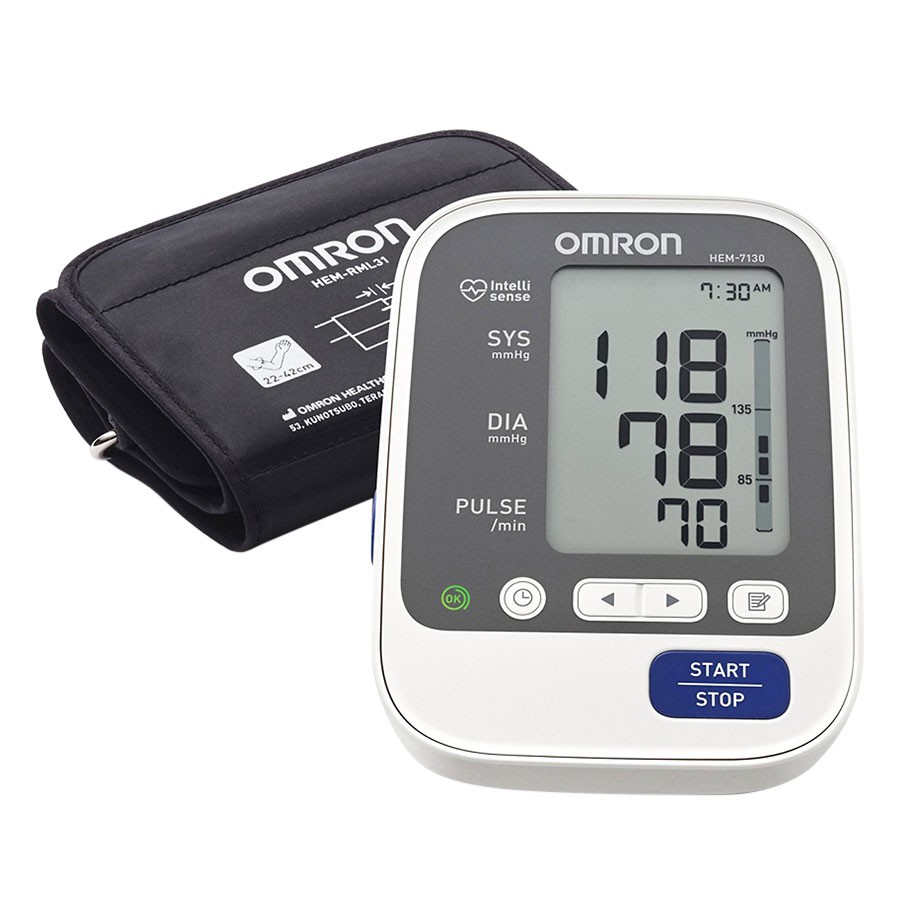 Máy Đo Huyết Áp Omron Hem 7130 + Tặng Bộ Đổi Nguồn Thường