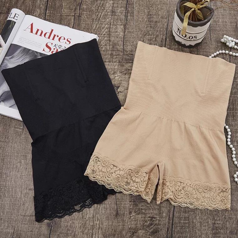Quần gen mặc váy nịt bụng viền ren 👗 FREESHIP 👗 Quần gen mặc váy nịt bụng định hình phối viền ren