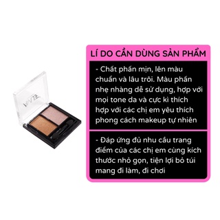 Phấn mắt nhũ 2 màu lấp lánh AMUSE DUO HIGHLIGHT 4g