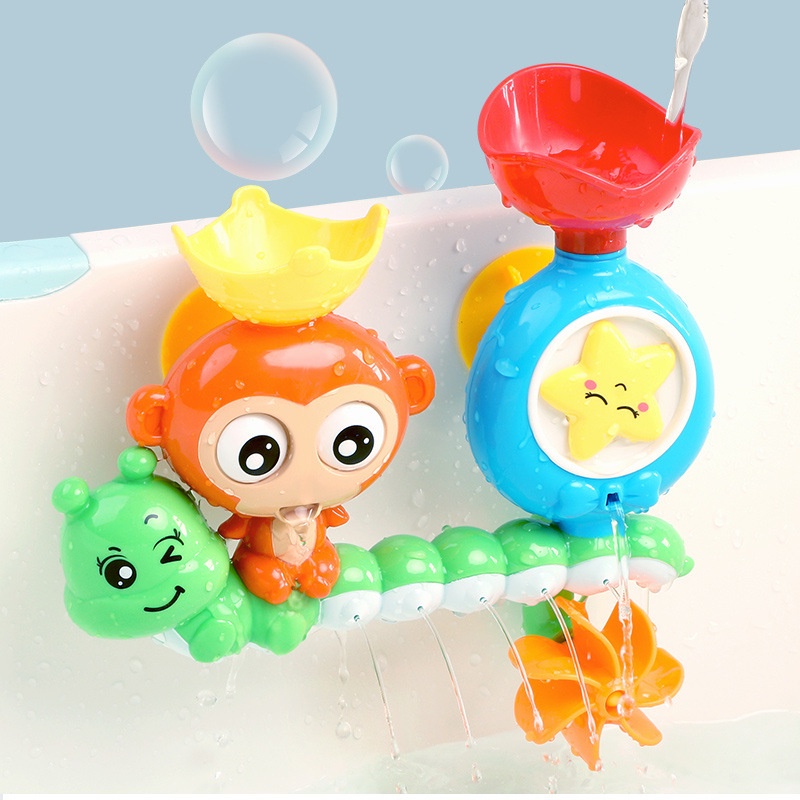 Đồ chơi nhà tắm hình chú khỉ phun nước, khỉ nhà tắm dễ thương cho bé