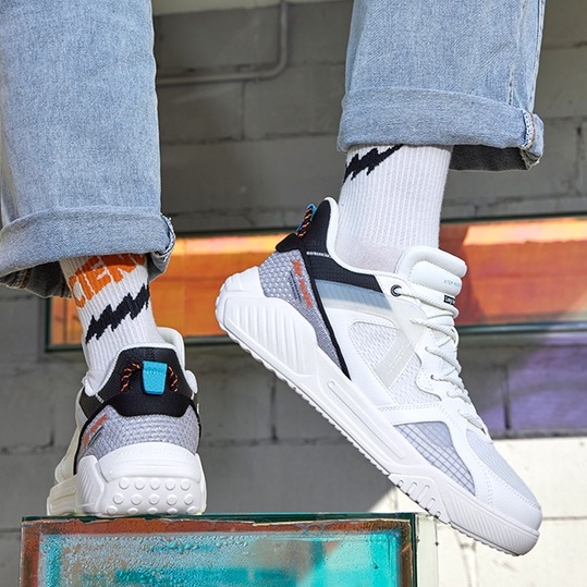 Giày Thể Thao Buộc Dây Màu Trắng Mềm Mại Chống Mòn Thời Trang Cho Nam Epoch 2.0