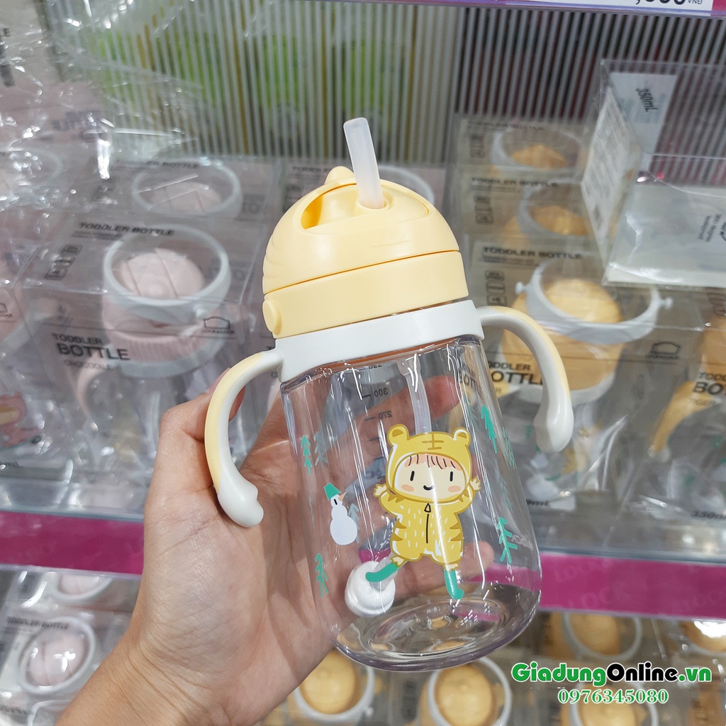 Bình Nước Chống Sặc Có Ống Hút Lock&Lock Nhựa Tritan Cực An Toàn ABF681 350ml