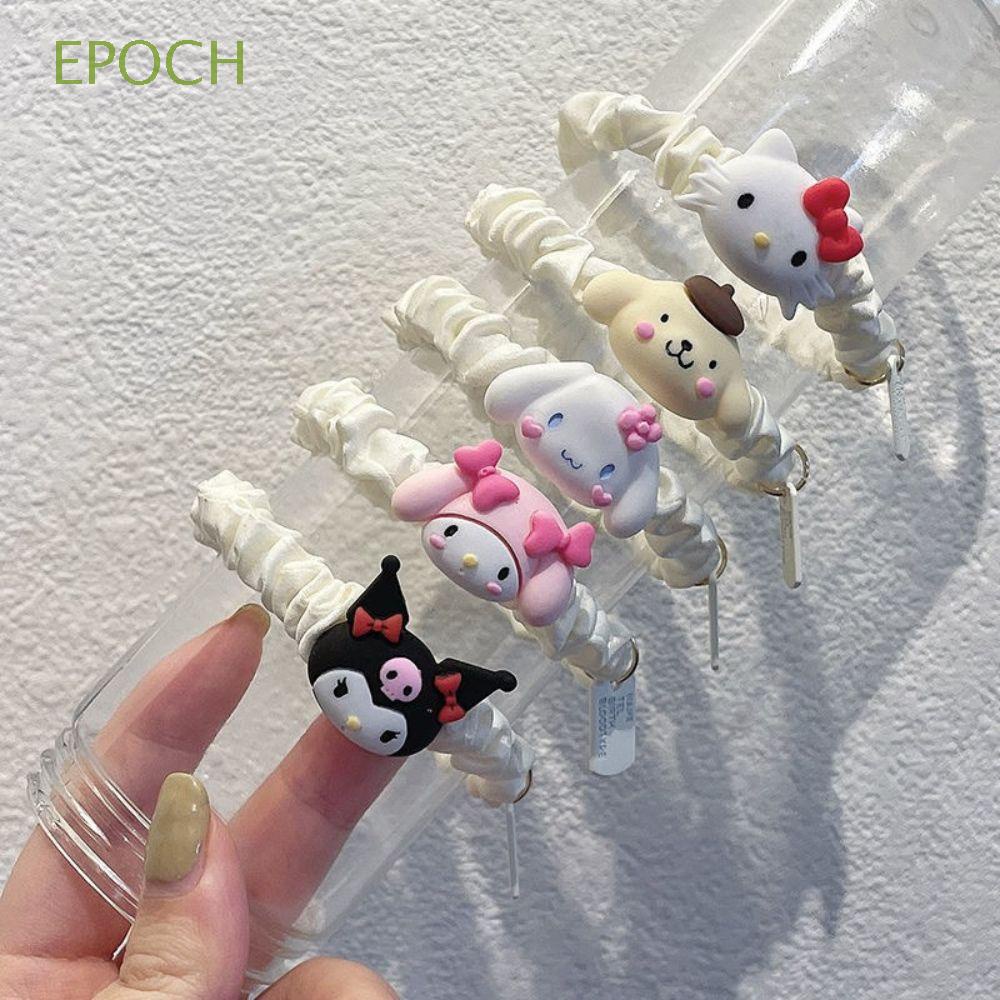 Epoch Dây Cột Tóc Cao Su Co Giãn In Họa Tiết Hoạt Hình Phong Cách Hàn Quốc Xinh Xắn Cho Nữ
