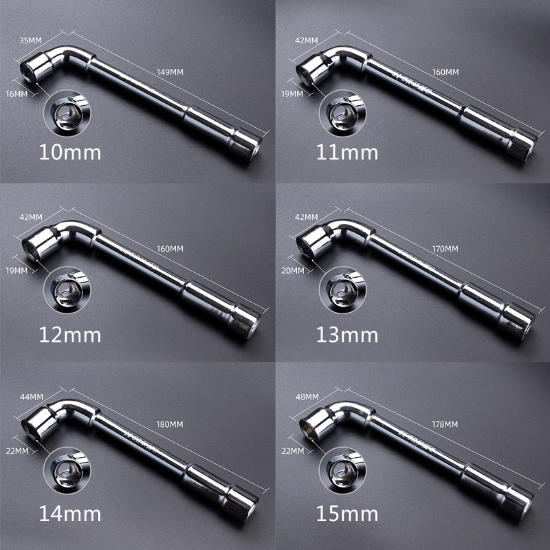 Cờ Lê Chữ L 10 Loại 6-15mm Chuyên Dụng Sửa Chữa Xe Hơi