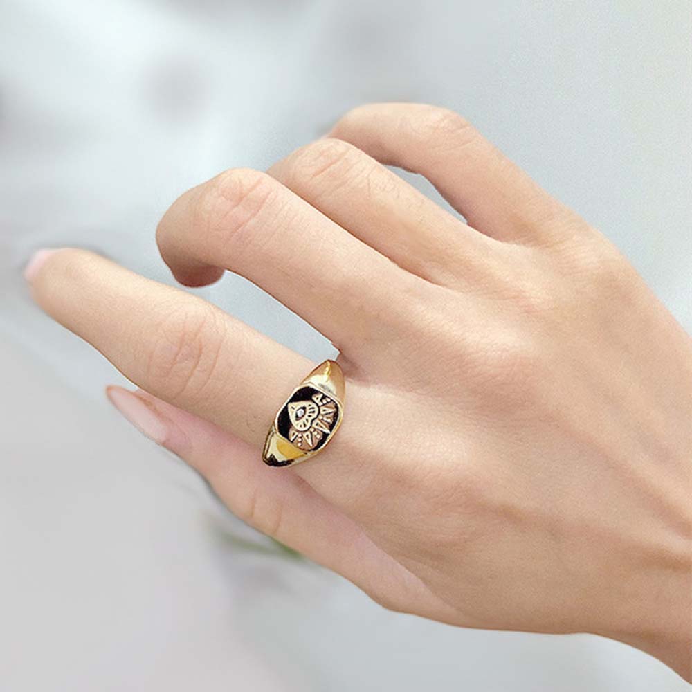 Nhẫn đeo tay kim loại đính đá phong cách âu mỹ cho nữ