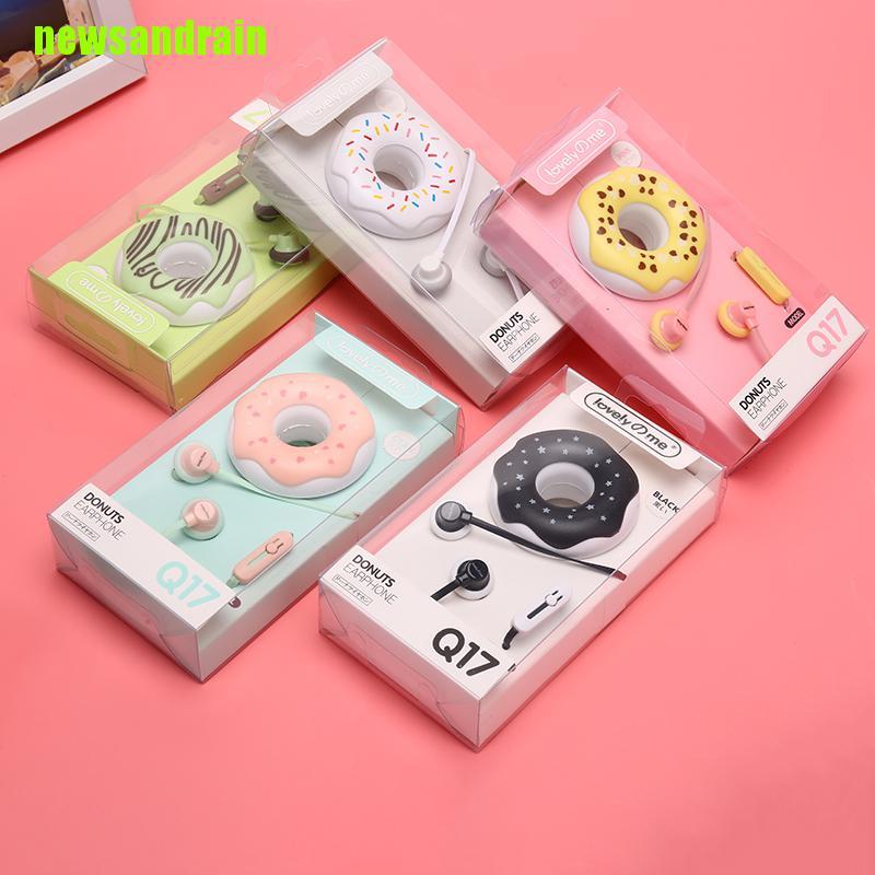 Tai Nghe Nhét Tai Hình Bánh Donut Macarons 3.5mm Dễ Thương Cho Bé | BigBuy360 - bigbuy360.vn