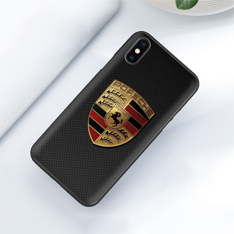 Ốp Lưng Silicone Họa Tiết Logo Porsche Cho Iphone 8 7 6s 6 Plus 5 5s Se 2016 2020