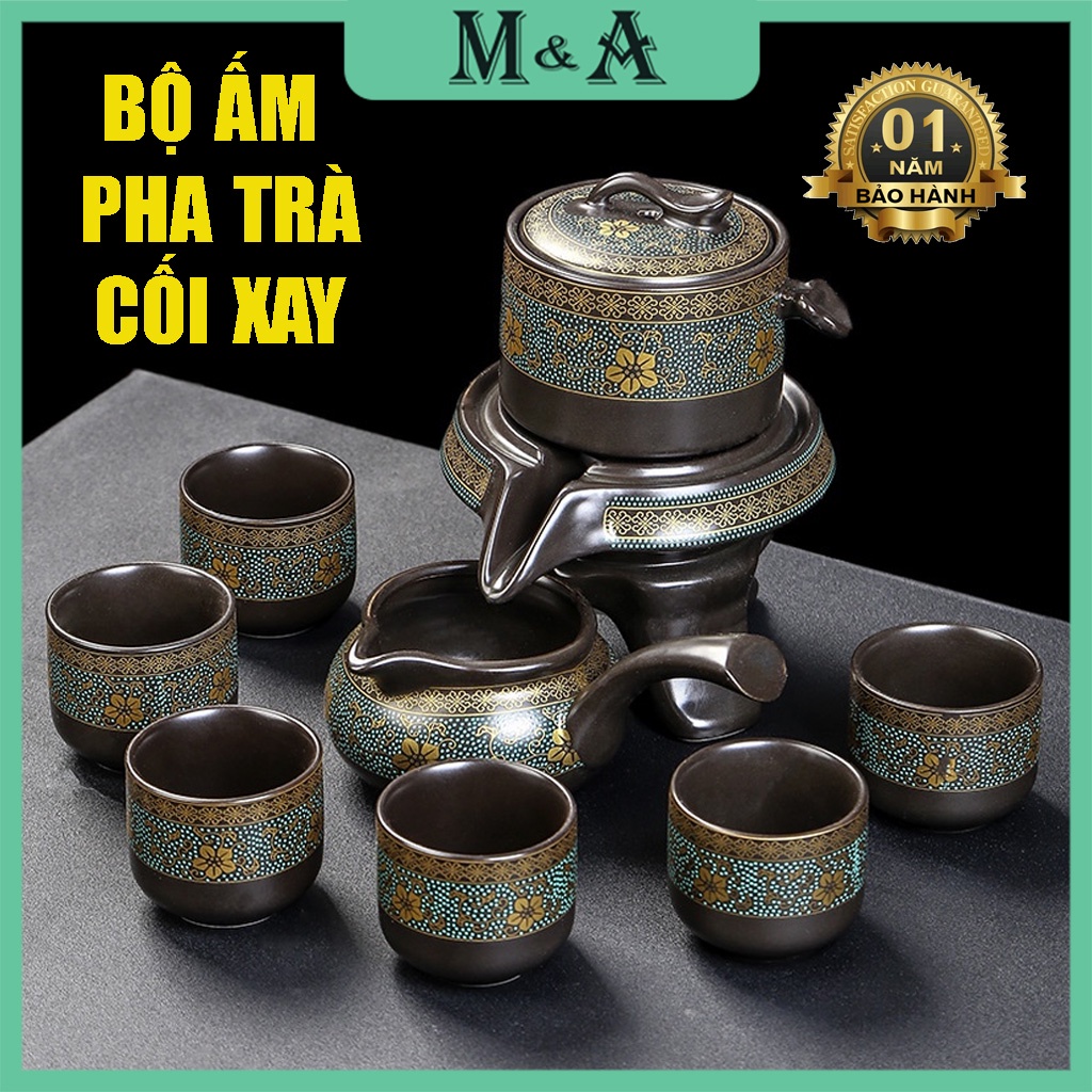 Bộ Ấm Chén Pha Trà Cối Xay 9 Món Cực Kỳ Lạ Mắt Và Thú Vị, Phù Hợp Để Tiếp Khách, Bạn Bè, Người Thân