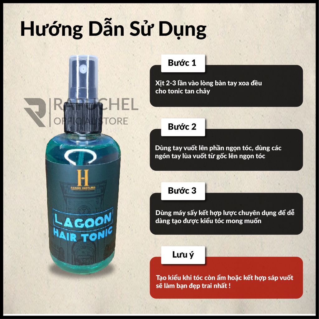 Dưỡng tóc xịt tạo phồng SaiGon Hustlers Lagoon chính hãng cao cấp Rapuchel Store LG