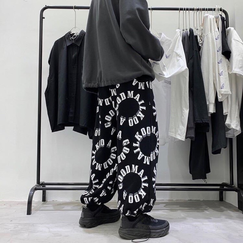 Quần Dài Dây Rút Vòng Chữ Unisex(Dây Rút Tự Điều Chỉnh)