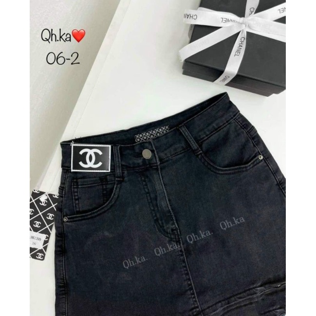 Quần váy bò tag chữ X hàng QCL1