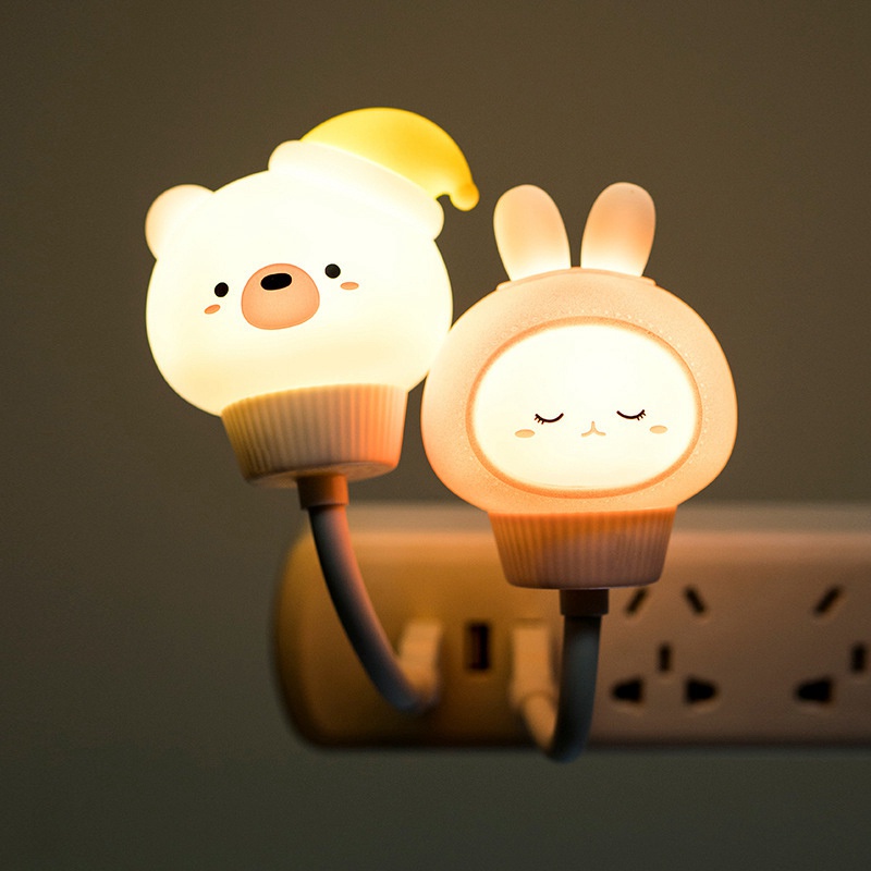 Đèn Ngủ Để Bàn Hình Hoạt Hình Sạc USB Có Điều Khiển Từ Xa Tiện Dụng