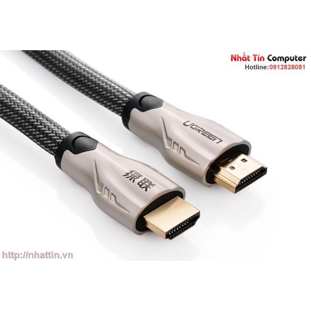Cáp HDMI 3M bọc lưới chống nhiễu hỗ trợ 3D full HD 4Kx2K chính hãng Ugreen 11192 cao cấp