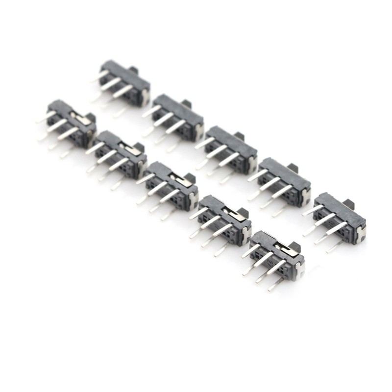 Chitengyesuper  10pcs MSS-22D18 DPDT 6 Pin Toggle Vertical Mini Slide Type DIP Switch CGS