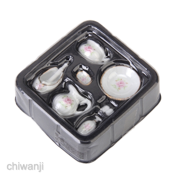 Bộ 8 Món Đồ Dùng Nhà Tắm Tỉ Lệ 1 / 12 Trang Trí Nhà Búp Bê