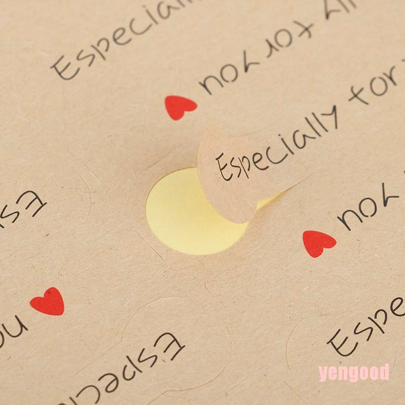 Set 100 Sticker Giấy Kraft In Chữ Best For You To Trang Trí