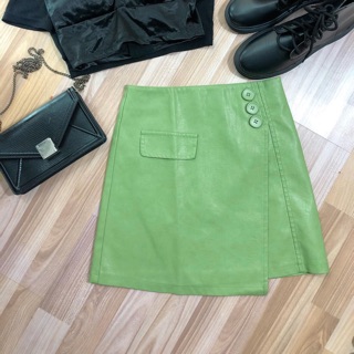 Chân Váy Da xanh - Xanh rêu QC có sẵn