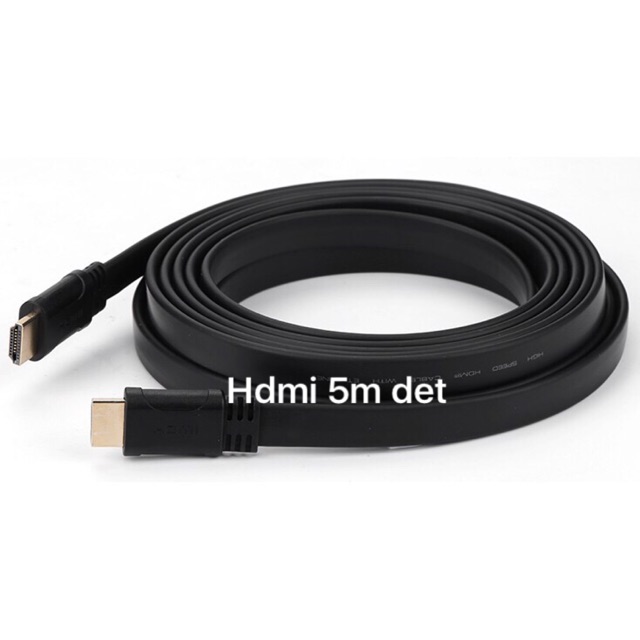 Dây Cáp HDMI 5m dẹt đen-Dây cáp kết nối cổng HDMI 2 đầu tốt chống nhiễu xịn chất lượng cao giá rẻ