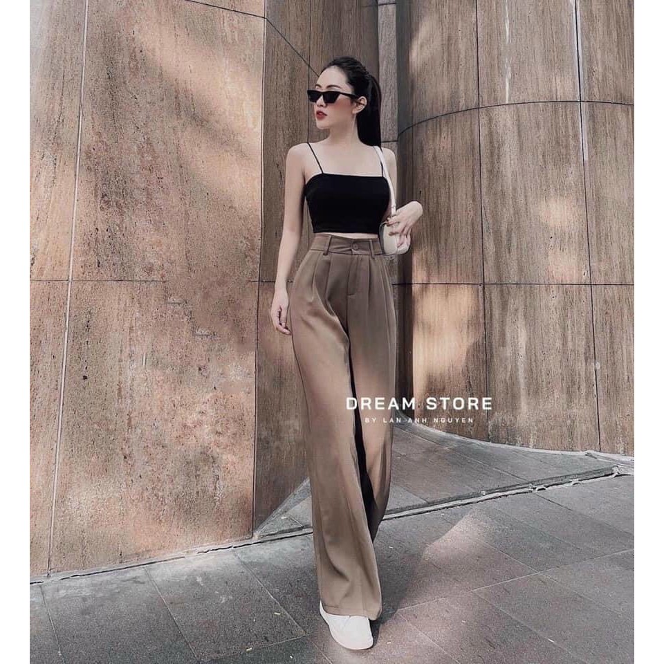 Quần Ống Rộng Dáng Dài Lưng Thon Cát Hàn [ Thuý Fashion ]