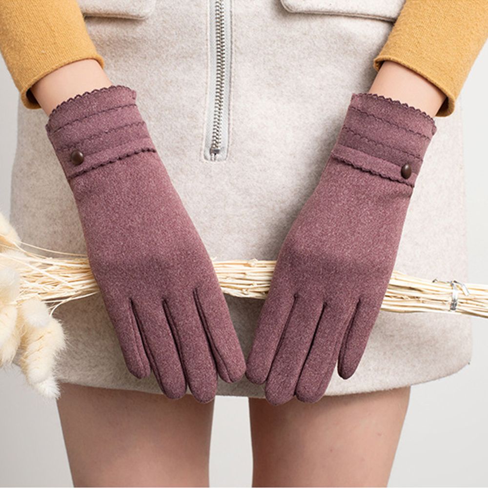 Găng tay nhung giữ ấm có thể dùng màn hình cảm ứng MIHAN1 cho nữ