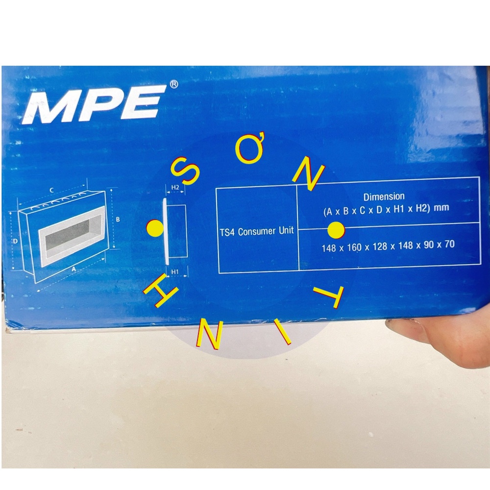 TỦ ĐIỆN ÂM TƯỜNG 4 ĐƯỜNG MPE CHỨA MCB TS-4 (không bao gồm CB)