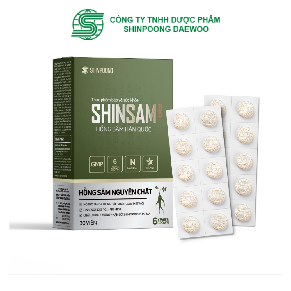 Viên Uống Hồng Sâm 6 Năm Tuổi SHINPOONG SHINSAM Korean Red Ginseng 30 Viên.