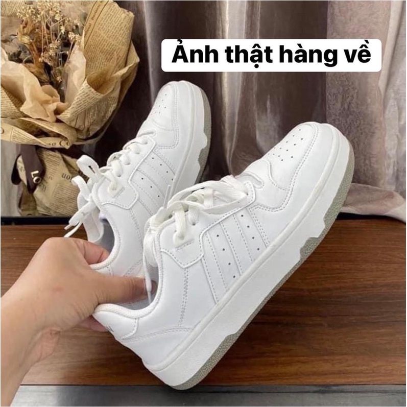 Giày Sneaker trắng nữ đơn giản dễ phối đồ