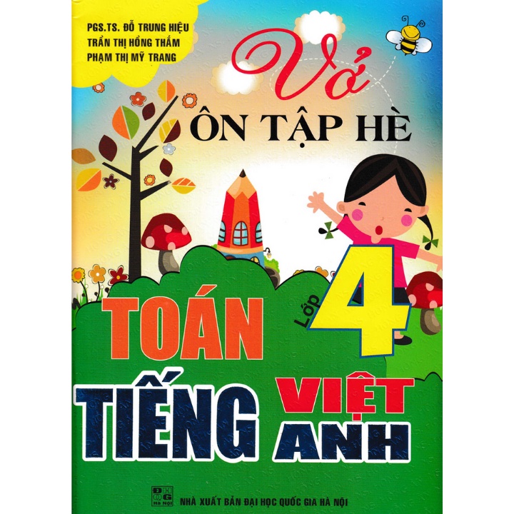 Sách Bổ Trợ - Vở Ôn Tập Hè Toán - Tiếng Việt - Tiếng Anh Lớp 4 (Biên Soạn Theo Chương Trình Mới) - Newshop  - HAB