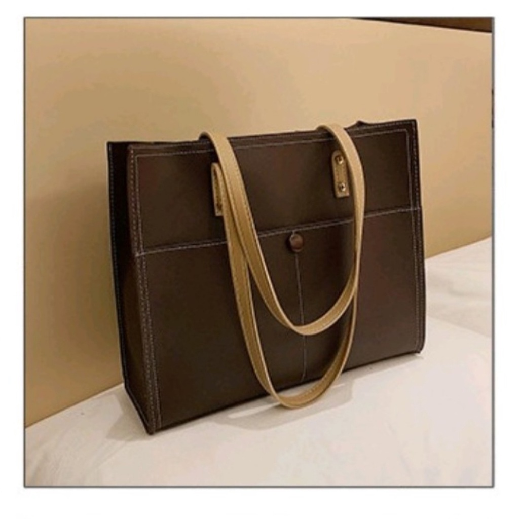 Túi da tote bản to túi đeo vai nữ vừa máy tính sổ a4