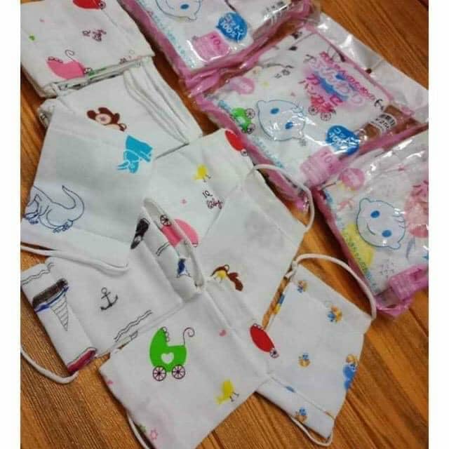 Sét 3 khẩu trang vải xô xuất nhật cho bé