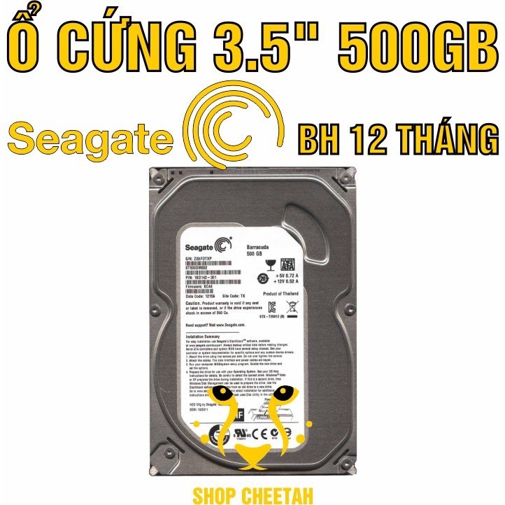 HDD 3.5” Seagate 500GB – Ổ cứng PC chính hãng – Mới 99% – Bảo hành 12 tháng – Tháo từ máy đồng bộ nhập khẩu