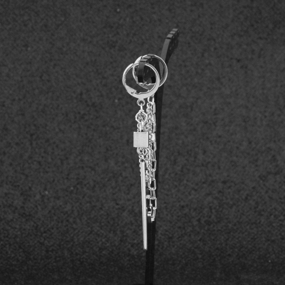 1 Khuyên Tai Dây Móc Cá Tính Bằng Thép Không Gỉ