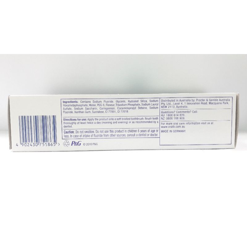 🇩🇪[CHÍNH HÃNG]Oral _B 3D làm trắng răng 95g hàng chính hãng Đức