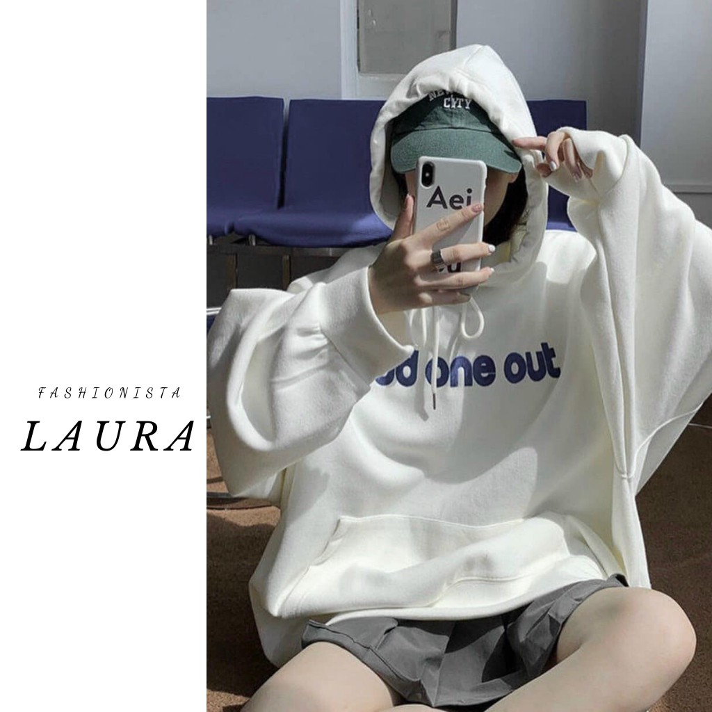 Áo hoodie nữ ODD ONE OUT màu be trắng có mũ Laura Boutique | BigBuy360 - bigbuy360.vn