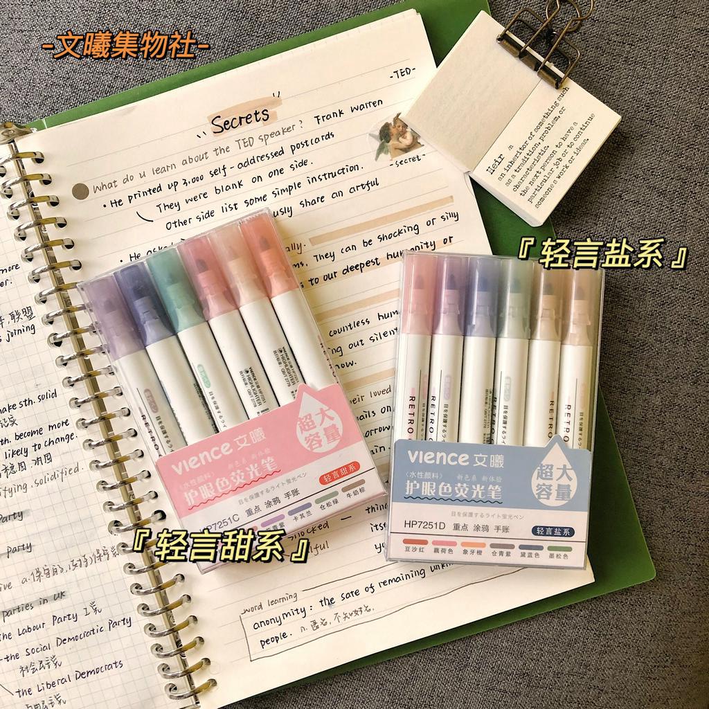 5 sets Bút đánh dấu 6 màu phong cách Hàn Quốc độc đáo