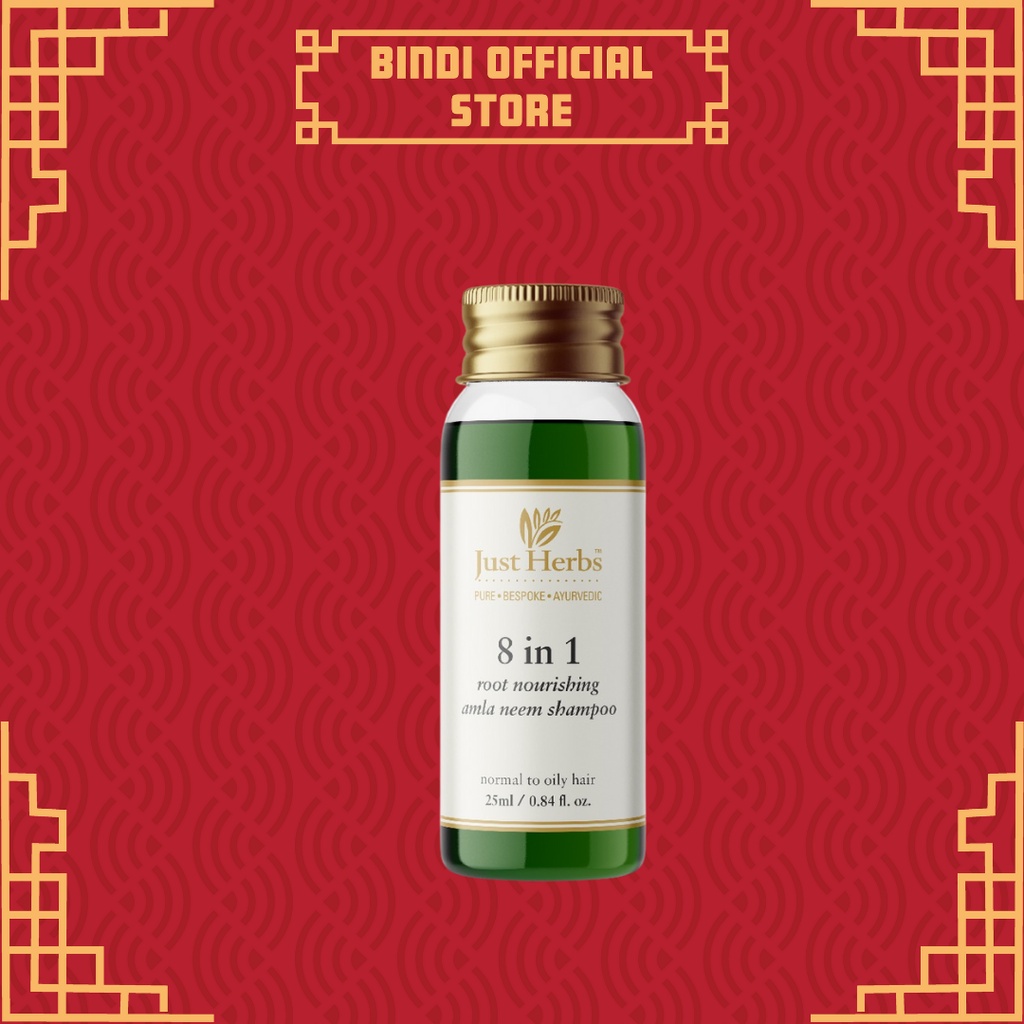 Dầu gội Just Herbs 8 trong 1 nuôi dưỡng tóc Lý Gai &amp; Neem 25ml