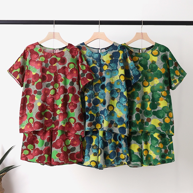 Zanzea Set Áo Thun Ngắn Tay Cổ Tròn + Quần Dài Ống Rộng Thời Trang Nữ